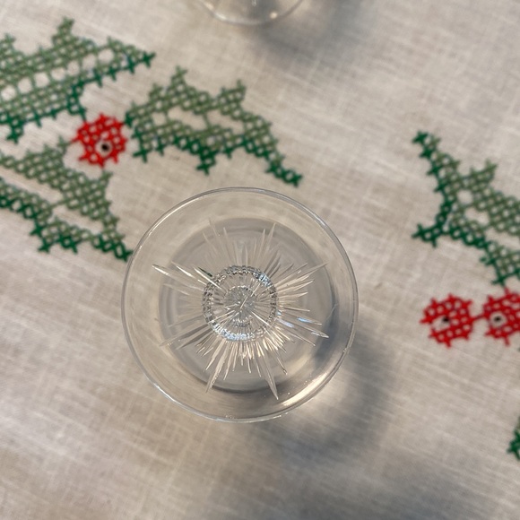 Set of 6 Hawkes Signed Antique Crystal Cordial Glasses Mint Condition - Picture 4 of 6